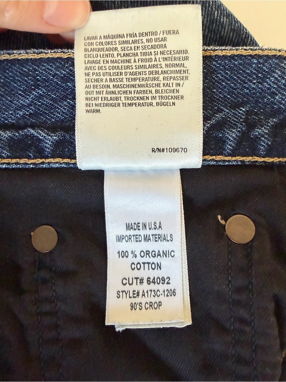 Agolde 90s Crop Jeans / Washed Blue / 25 - Picture 8 of 9